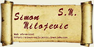 Simon Milojević vizit kartica